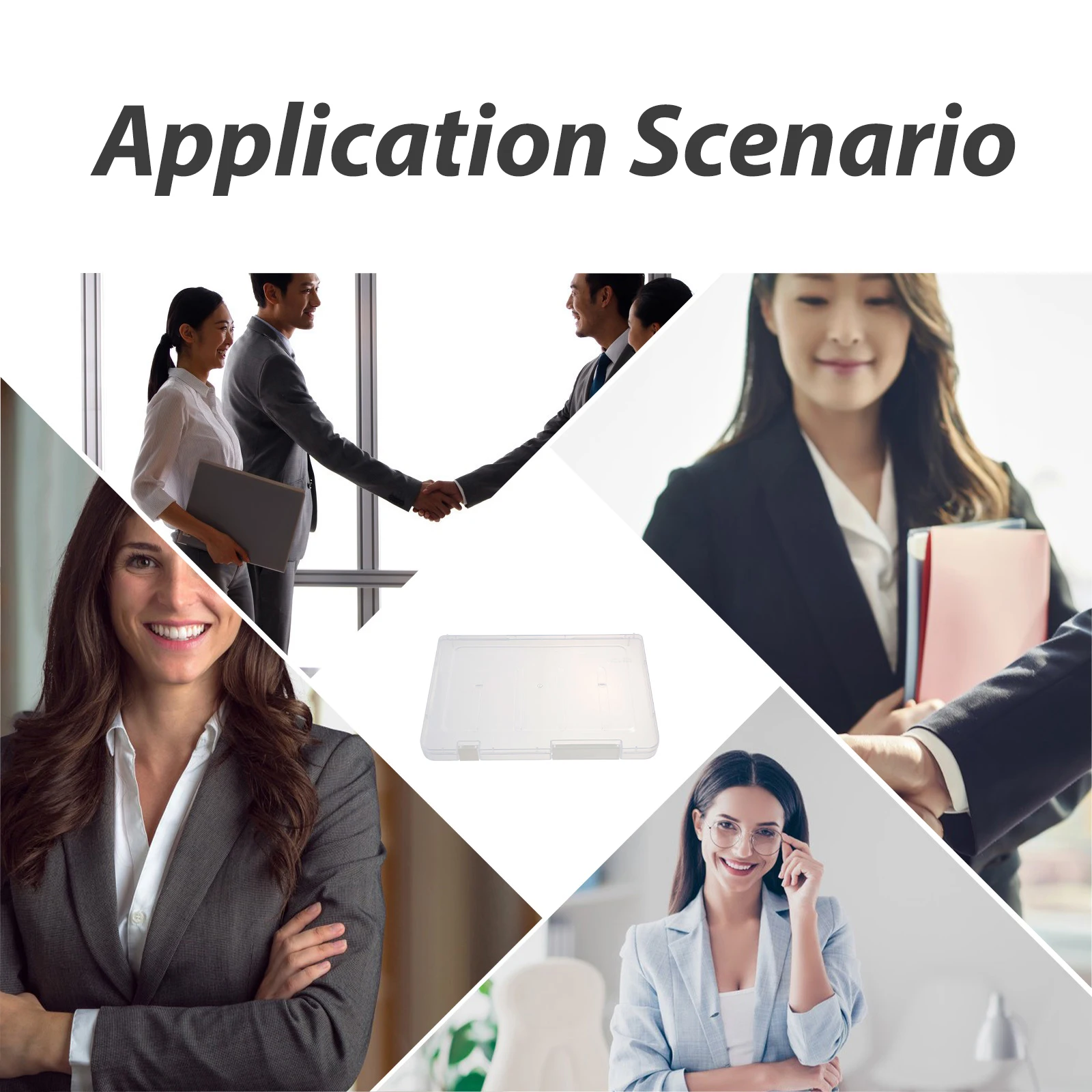 

1pc Office File Storage Box Premium Plastic Document Organizer For Papers Magazines Certificates Holder Container Case File