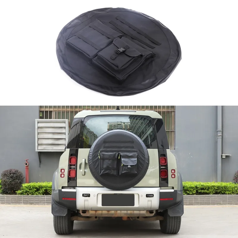 

Composite PVC Leather Spare tire protective cover For Land Rover Defender 2020 2021 2022 2023-2025+ Car Exterior Accessories