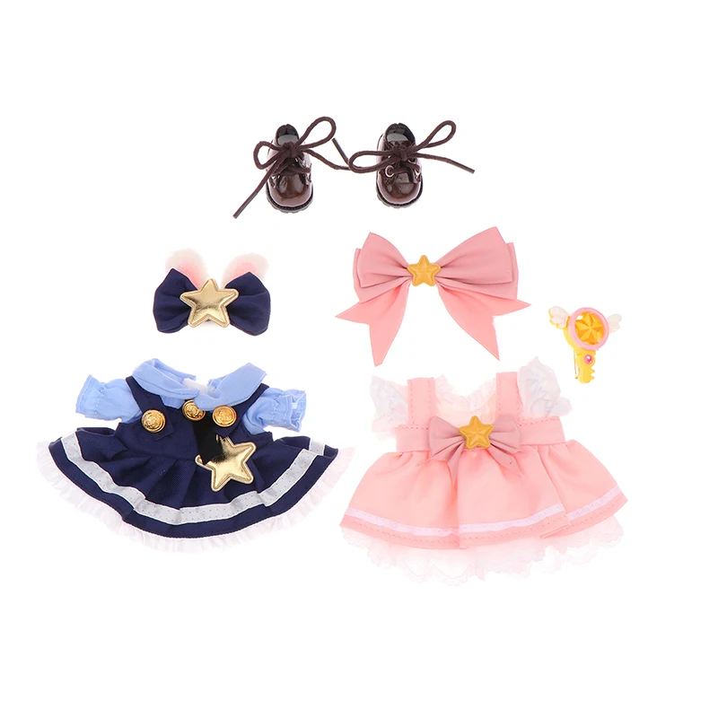 Mini Plush Doll Roupas para Meninas, Acessórios Bonitos, Bonecas Roupas, Presentes DIY