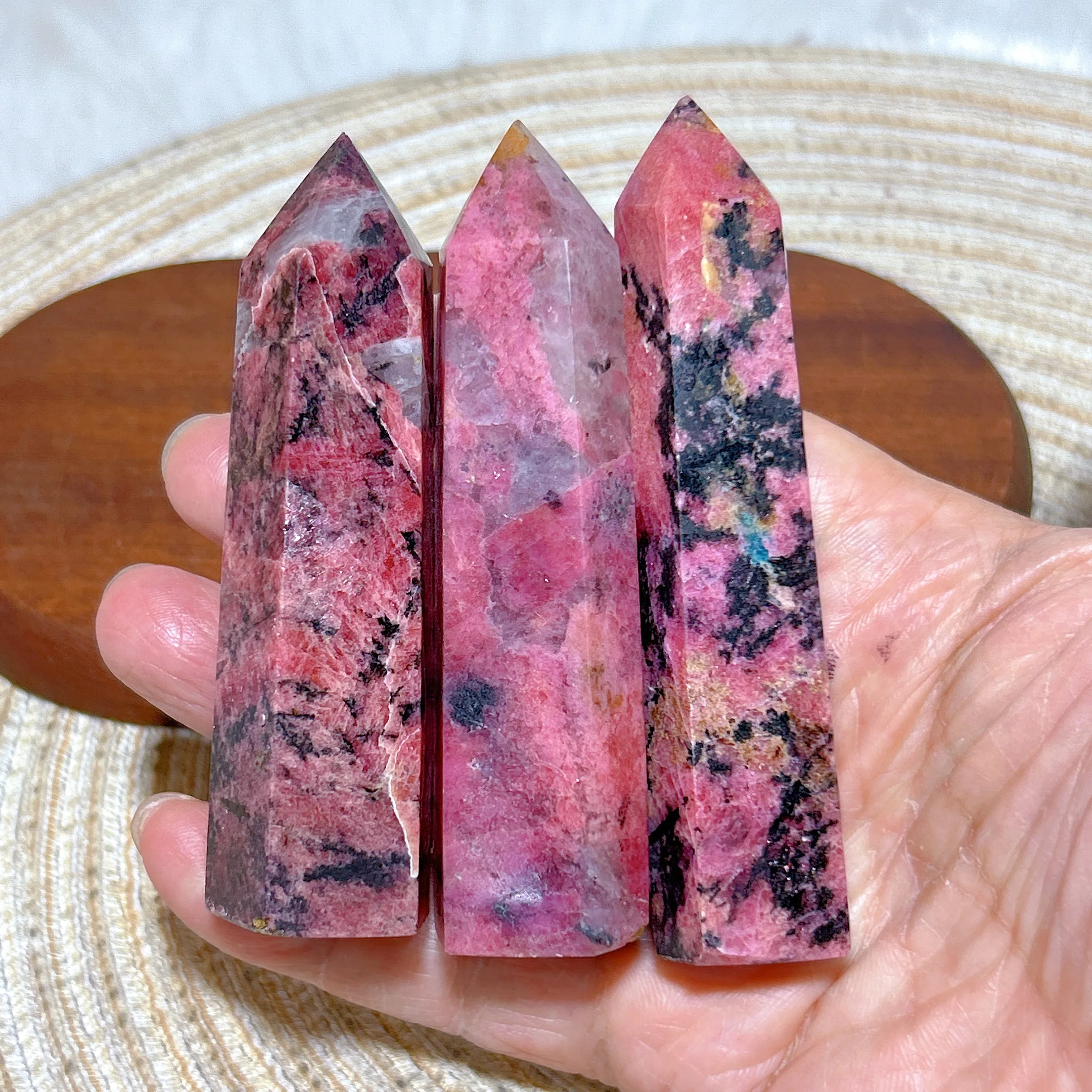 Natural Crystal Rhodonite With Black Tourmaline Tower Healing High Quality Crafts Desk Reiki Home Decoration Room Decor Gift