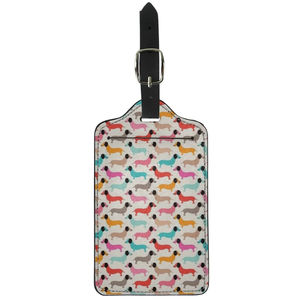 Creative Printed Travel Luggage Bag Tag Suitcase Identification Tag Ladies Men Portable Suitcase Tag
