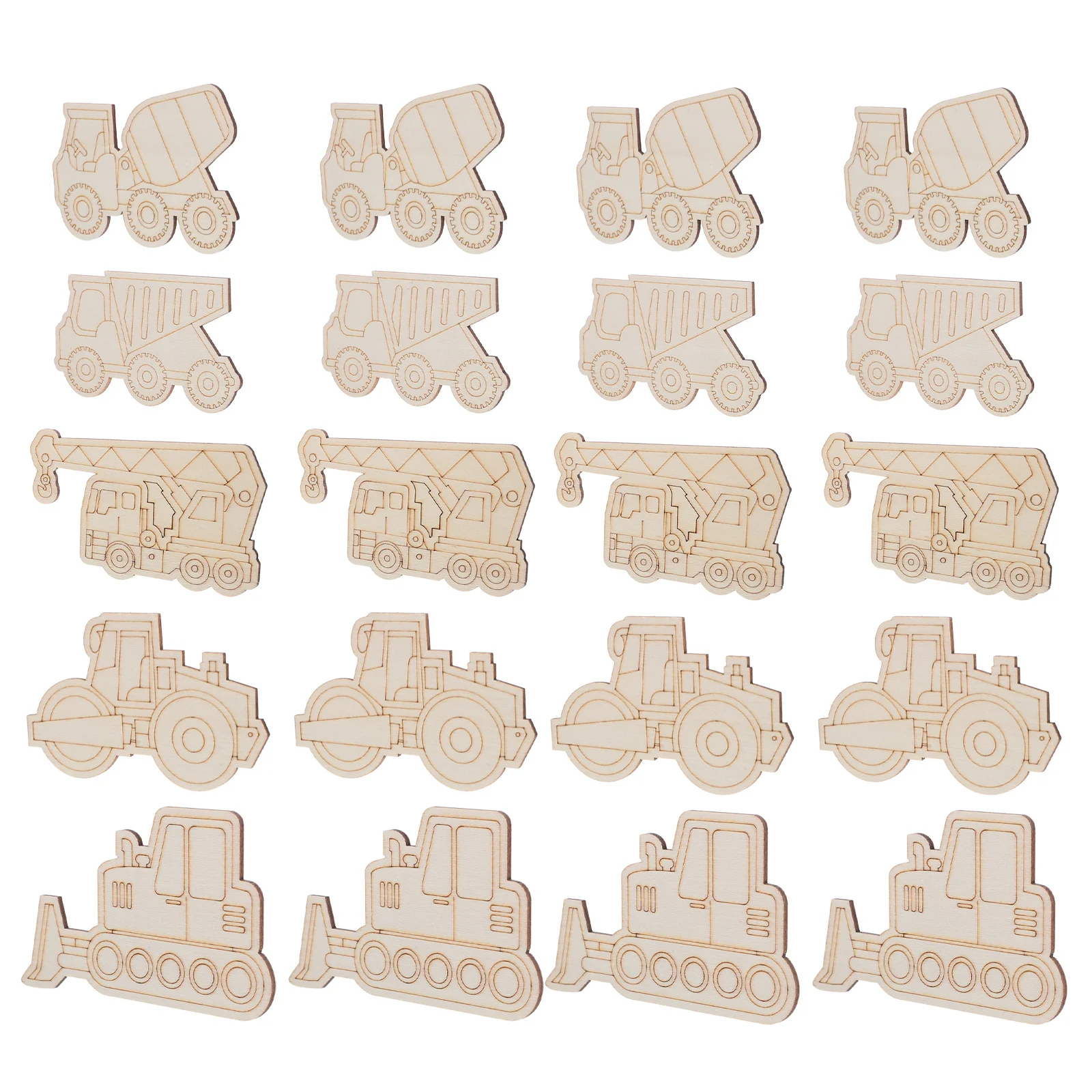 

45Pcs Wood Car Cutouts Unfinished Wooden Vehicle Shapes for DIY Crafts Painting Birthday Party Holiday Decorations Wood Car