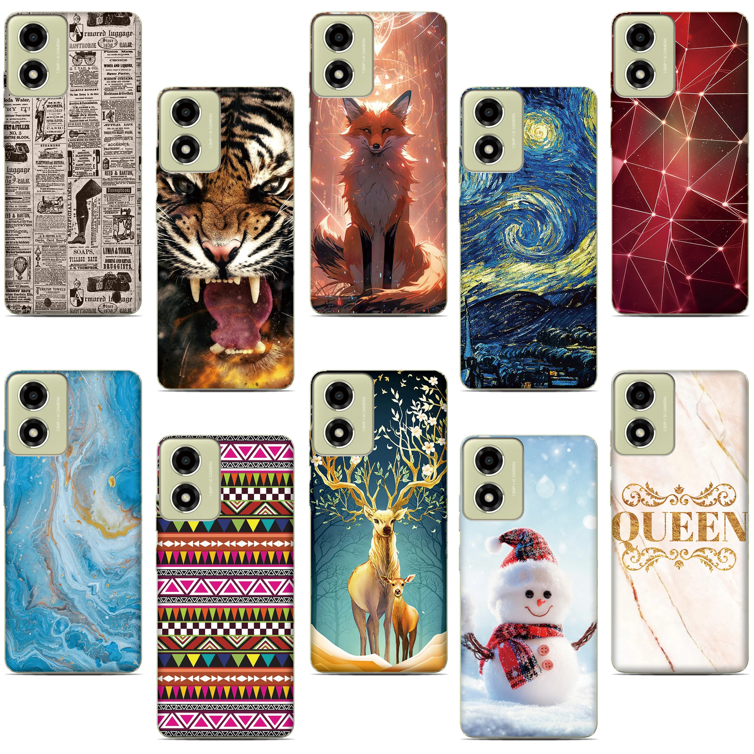 Art Pattern Case For Alcatel 1B 1S 1SE 1L 1A 3 1 5033D 3X 1C 1X 1V 2019 2020 2021 2022 Nothing Phone 2A Plus CMF 1 2 Cover