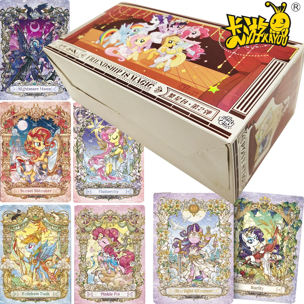 

KAYOU Original My Little Pony Collection Cards for Kids Twilight Sparkle Gorgeous and Elegant Retro Animation Art Cards Toy Gift