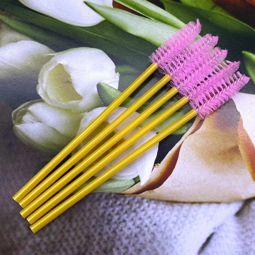 500 قطعة عصي الرموش القابل للتصرف فرشاة مشط رموش تمديد اكسسوارات عصا الماسكارا ماكياج أداة الجمال المهنية #4