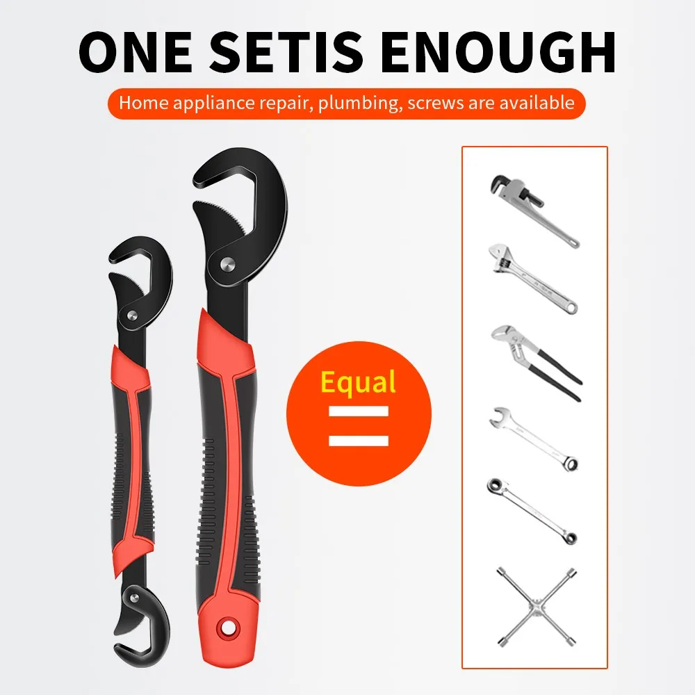 Adjustable Spanner Multi-function Universal Wrench Tool Home Repair Key Hand tool Multi Purpose Universal Pipe Wrench