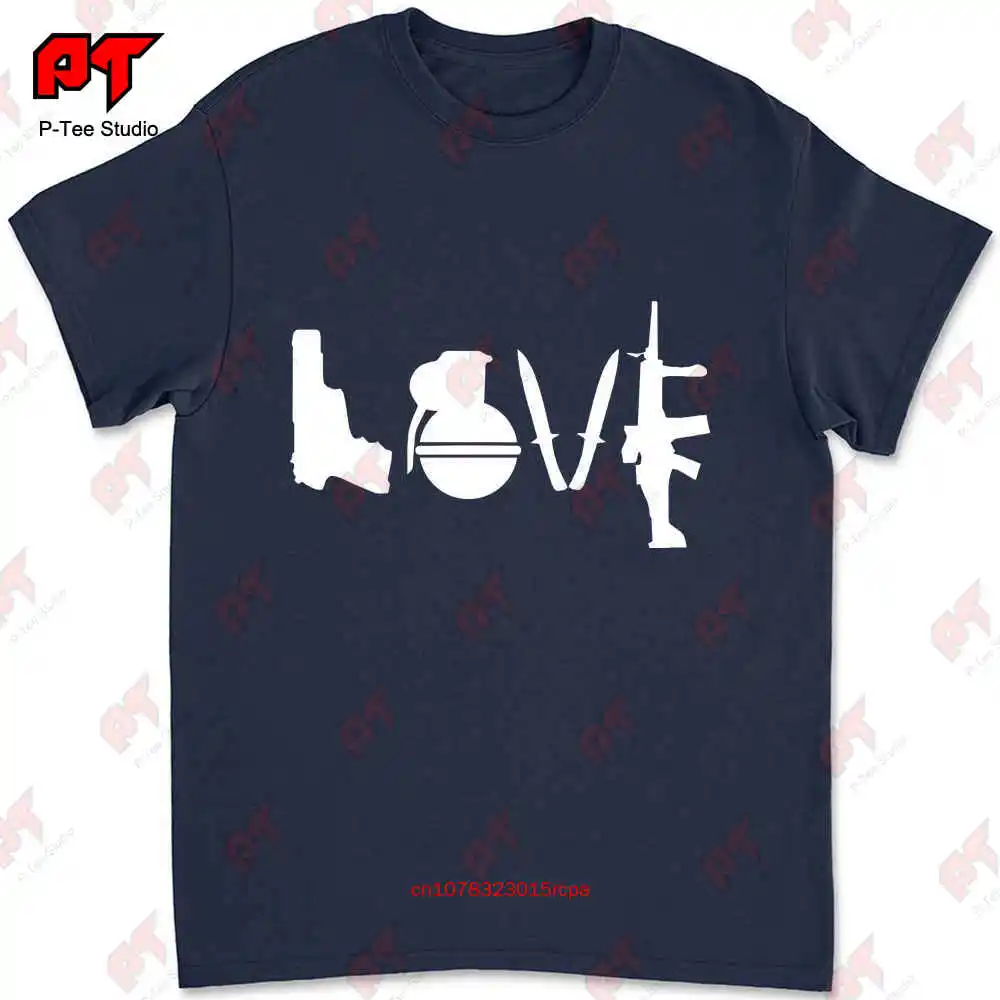 Love Weapons War Guns Knife Peace T-shirt JOT6