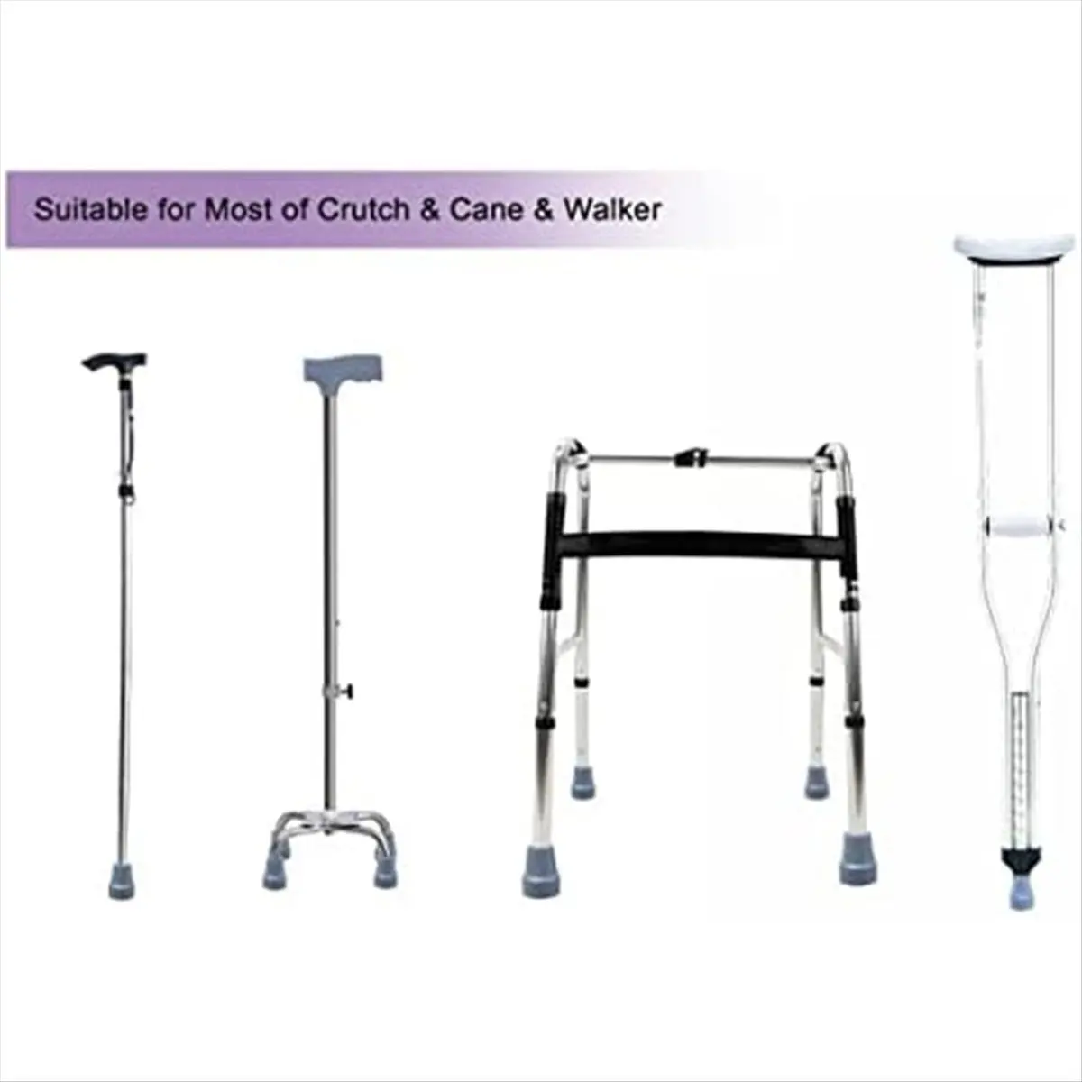 2026 B-est Crutch Tips, 3/4Inch Heavy Duty Non-Slip Rubber Cane Tips, Replacement Cane Foot Caps, Crutch Pads,6 PCS