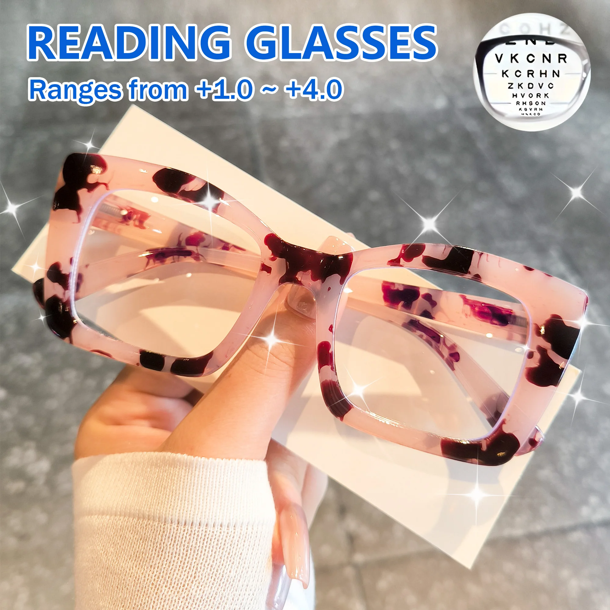 Schicke Cat-Eye-Lesebrille für Damen und Herren – Vintage-Lesebrille, ideal zum Lesen von Computern, Spielen, Fernsehern und Telefonen – Detail 5