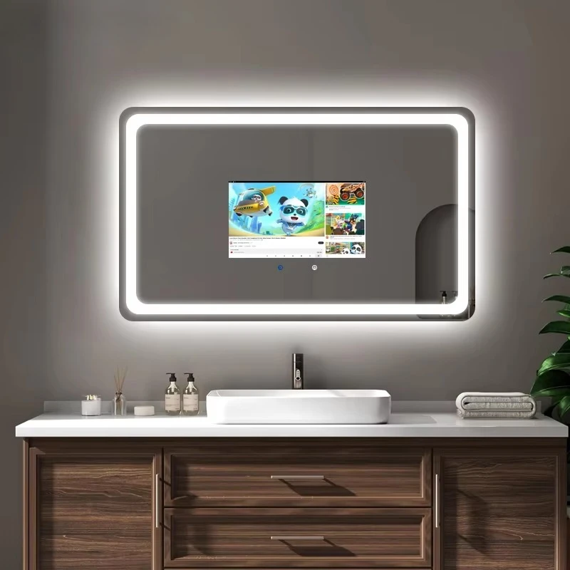 STANHOM FCC CE RoHS Android WiFi Touch Screen Smart Mirror TV For Bathroom Living Rooms