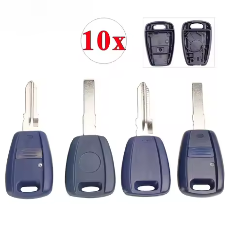 Remote Car Key Fob Shell Case for Fiat 500 Punto Doblo Ducato Doblo Bravo Fiorino Panda Blue Replacement Housing