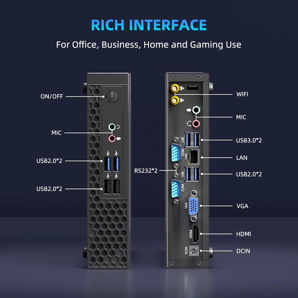 معالجات Mini PC 12th Core I5 I5-12450H 13500H Max 4.7Ghz 8 Cores 12 MB Smart Cache كمبيوتر مكتبي صغير #6