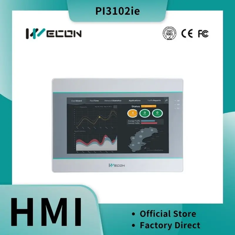 Wecon 10.2-inch Enhanced HMI Touch Screen PI3102ie