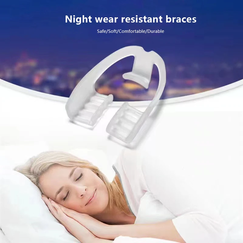 1Piece Sleep Aid Silicone Dental Mouth Guard Anti-molar Braces Teeth Grinding Molar Bruxism Eliminate Anti Snoring Bruxism Mouth