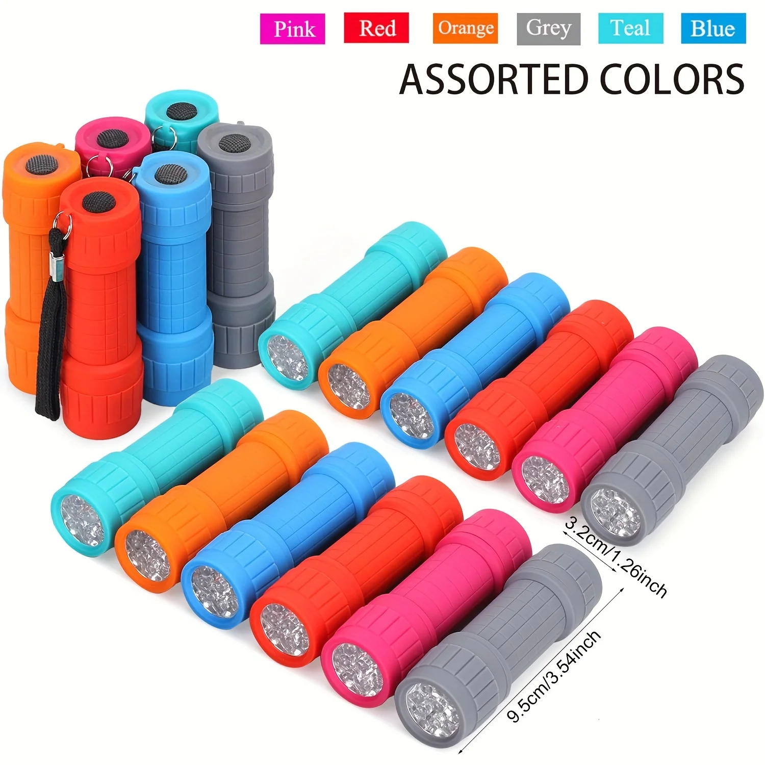 Mini Portable Flashlight Nine XPE Lamp Beads Strong Lighting Using 3*AAA Batteries Pocket Outdoor Emergency Torch Children Gifts