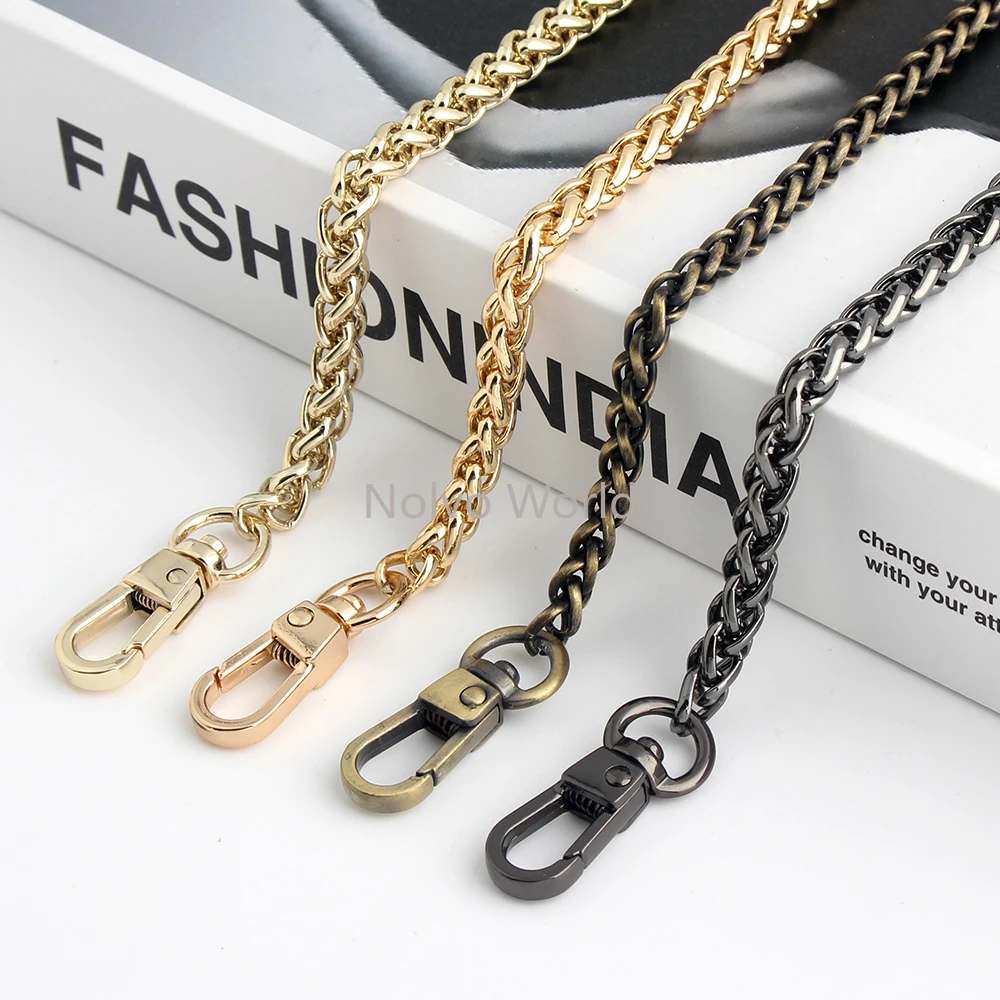 60cm 6mm Wide High-grade Metal Clutch Bag Chain For Men Women Purse Handle Strap Handbag Shoulder Iron Lantern Chain Accessories