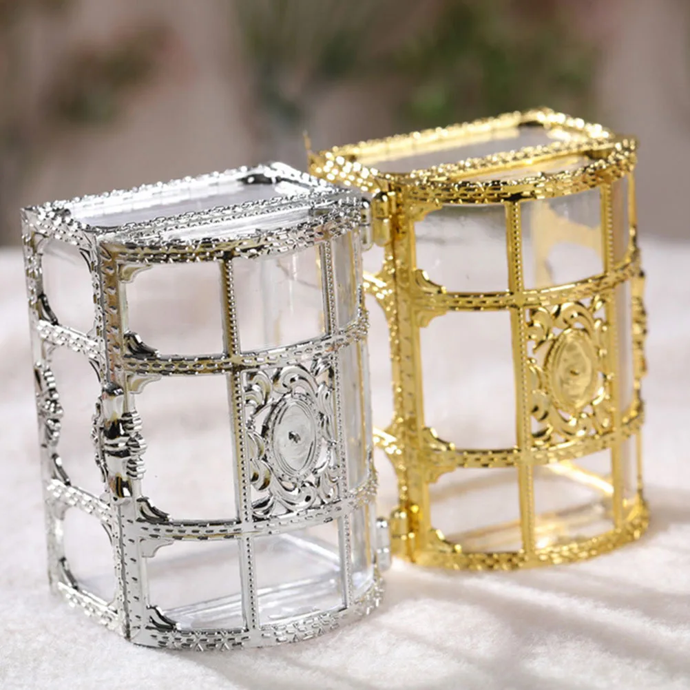 

2Pcs Treasure Chest Storage Box Creative Gift Case Candy Box for Party Birthday Festival Packaging Small Gifts