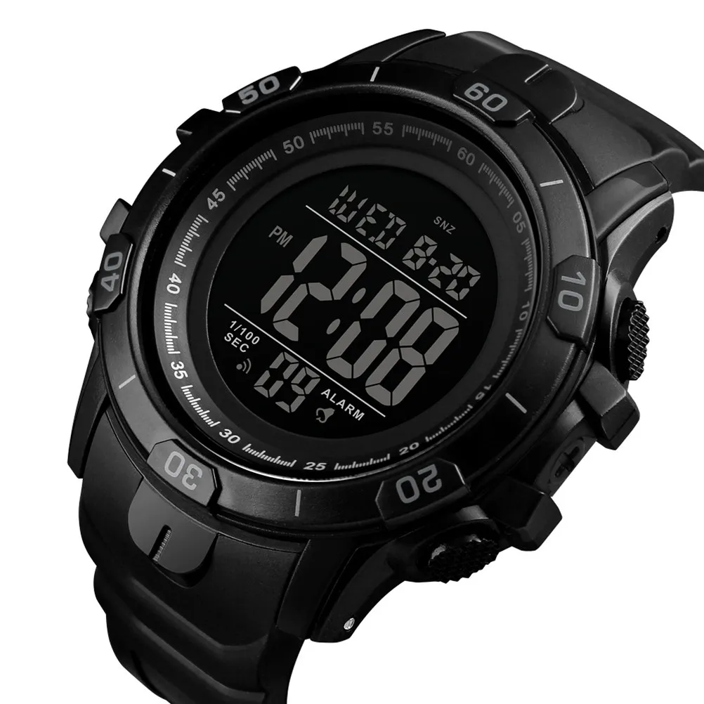 50M Waterproof Digital Sports Watch for Men Women with Stopwatch Countdown Dual Time Alarm Calendar Luminous Outdoor Wristwatch