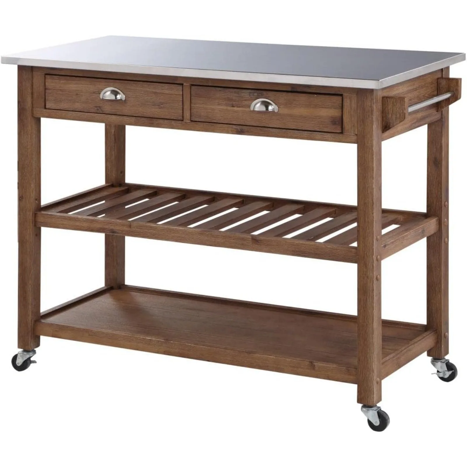 US Sonoma Kitchen Cart, Barnwood Wire-Brush