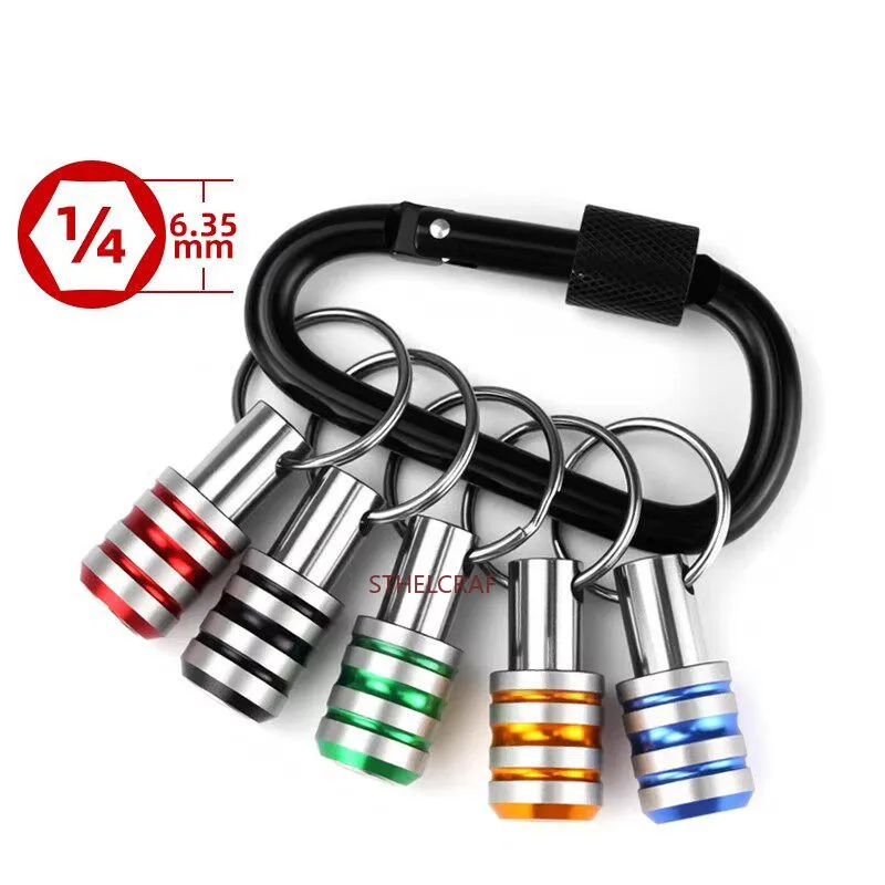 6PCS Hand-held Bit Holders 1/4 Inch Hex Shank Screwdriver Impact Driver Drill Bit Extension Easy Change Screwdriver Bit Holders