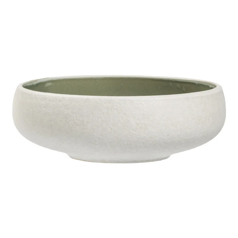 Simple Contrasting Ceramic Bowl Nordic Bright Colored Glaze Fruit Salad Tableware 2025 New Household Versatile Dessert Bowls