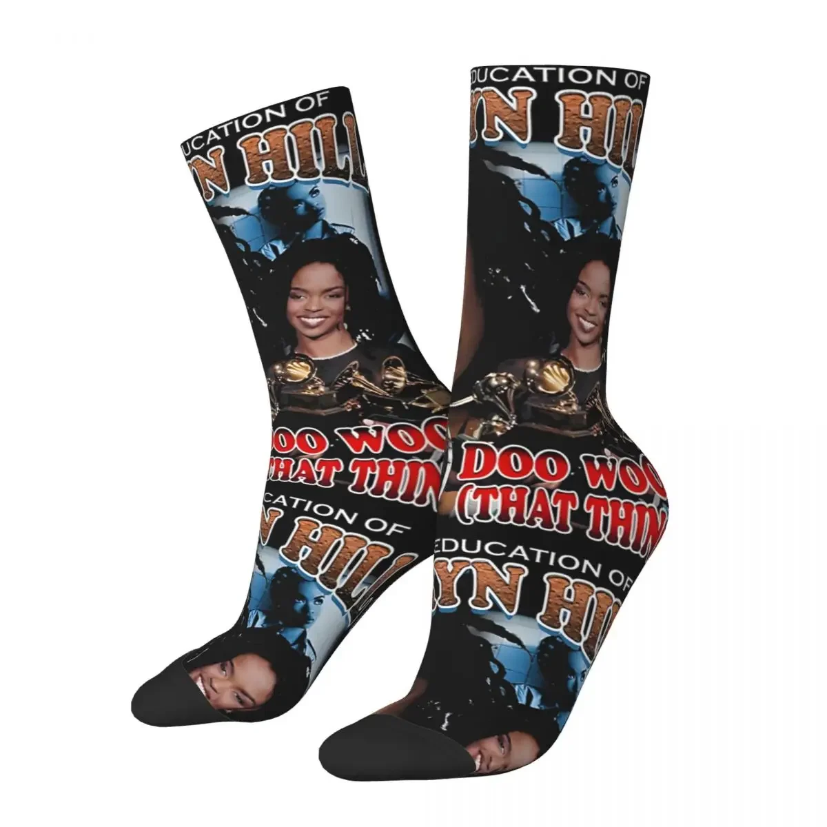 

Vintage Amazing Men's compression Socks Unisex Lauryn Hill Harajuku Seamless Printed Novelty Crew Sock