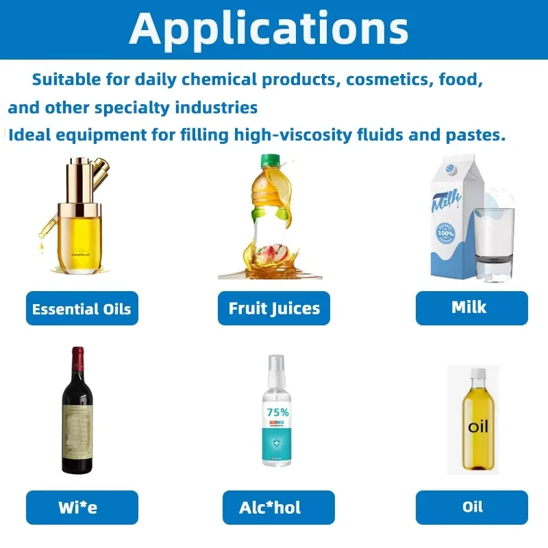 Semi automatic single head glass bottle filling machine, used for quantitative filling of honey and cosmetic sauces