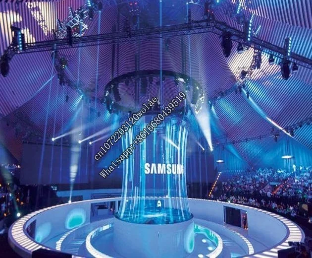 Популярный товар, используемый на сцене для больших показов, 3D голографические проекции экран mesh с плавающим в воздухе 3,1*2