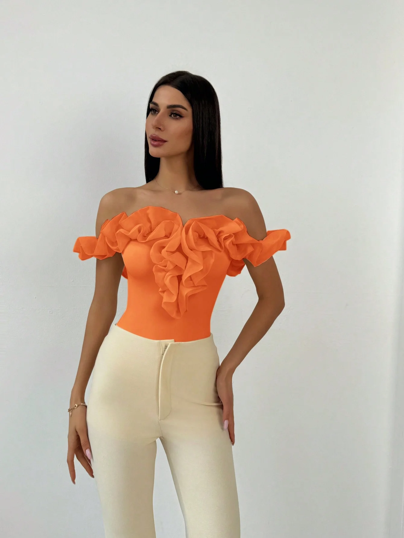 جديد الربيع / الصيف السيدات موسم الزفاف أنيقة تخفيف المواعدة عطلة شبكة سطر واحد الكتف التخسيس نيسيي