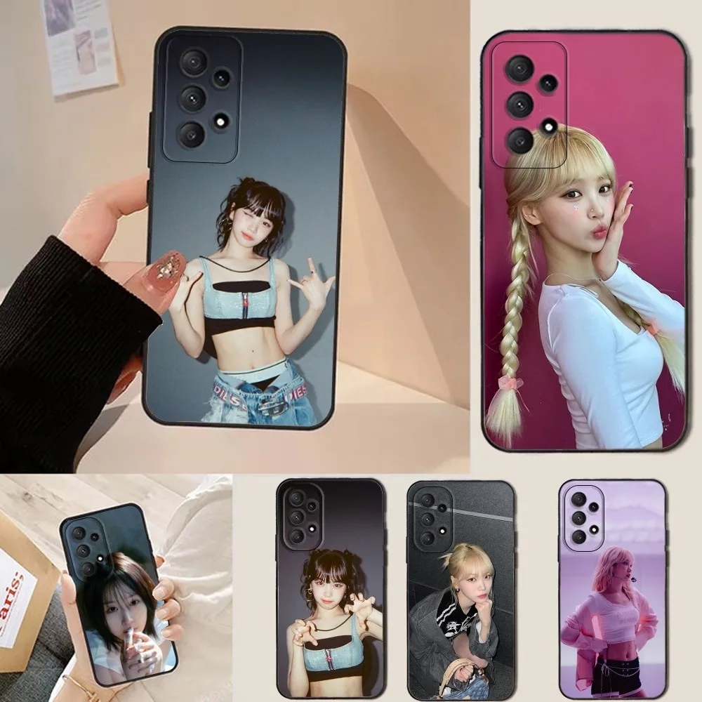 

K-Kim C-Chaewon Singer Phone Case For Samsung Galaxy A13,A21s,A22,A31,A32,A52,A53,A71,A80,Soft Black Shell