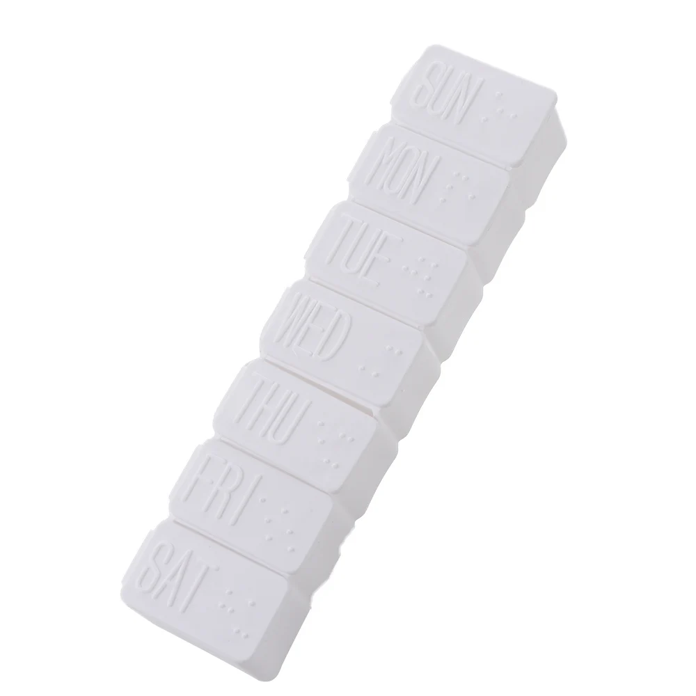 

Case 1 PCS Pill Case Braille Tablet Case Container Organizer 7 Day Weekly Medicine Pill Storage Box Medication Organizer