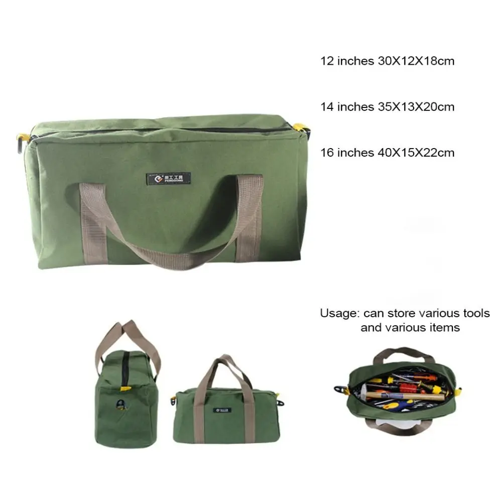 Useful Multifunction Tool Storage Bags Thickened Canvas Tool Kit Repair Bag Tool Carry Organizer Large Capacity Storage Bag