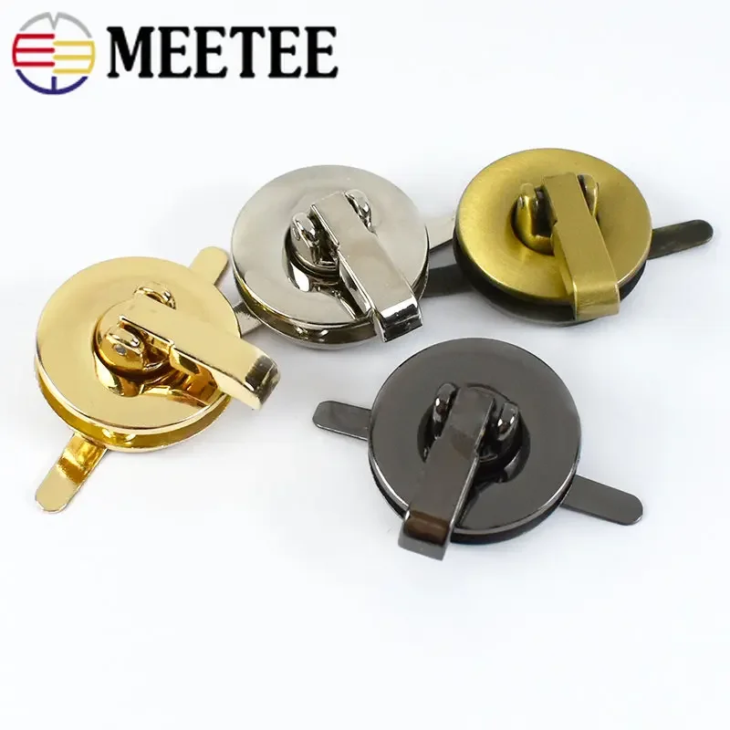 5Pcs Round Metal Turn Locks Snap for Handbag Women Bag Twist Lock Clasps Closure DIY Bags Hardware Accessories