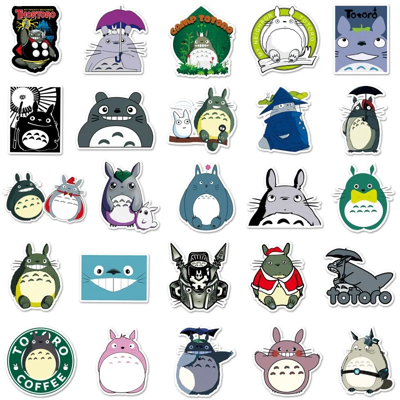 My Neighbor Totoro Graffiti Cartoon Stickers Waterproof Self-adhesive Decals for Luggage Laptops Cars and Scooters DIY Sticker view 5