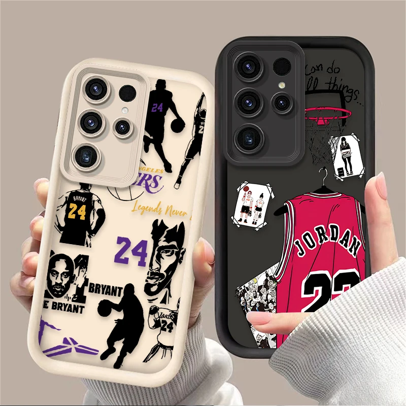 Basketball Star Cool Phone Case for Samsung Galaxy S24 S23 S22 S21 Ultra Plus FE A54 A34 A14 A73 A53 A33 5G Soft Silicone Cover