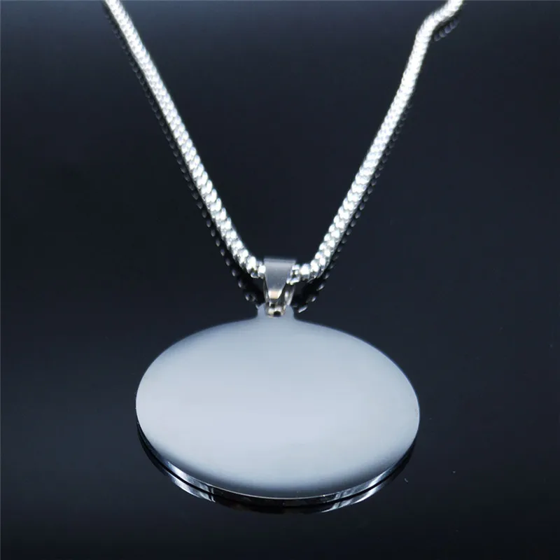 2024 السحر القمر الشمس الفولاذ المقاوم للصدأ القلائد النساء شجرة الحياة فضية اللون بيان قلادة مجوهرات colgantes N847S02