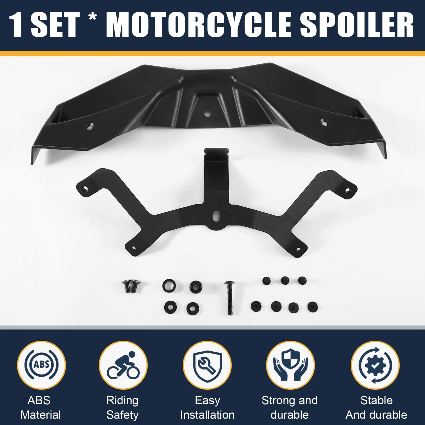 A30P-Motorcycle Frontal Downforce Spoiler Winglets Aerodynamic Deflector Guard Cover For MT-07 MT07 MT 07 2025 2026
