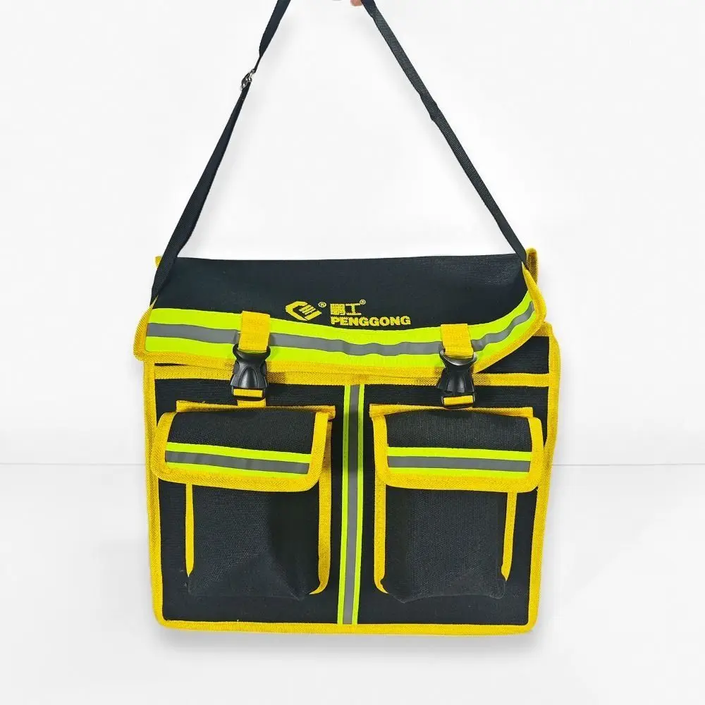 Multifunctional Tool Bags Organizer Tool Storage Reflective Strip Drill Waist Bag Durable Canvas Electrician Toolkit Screwdriver