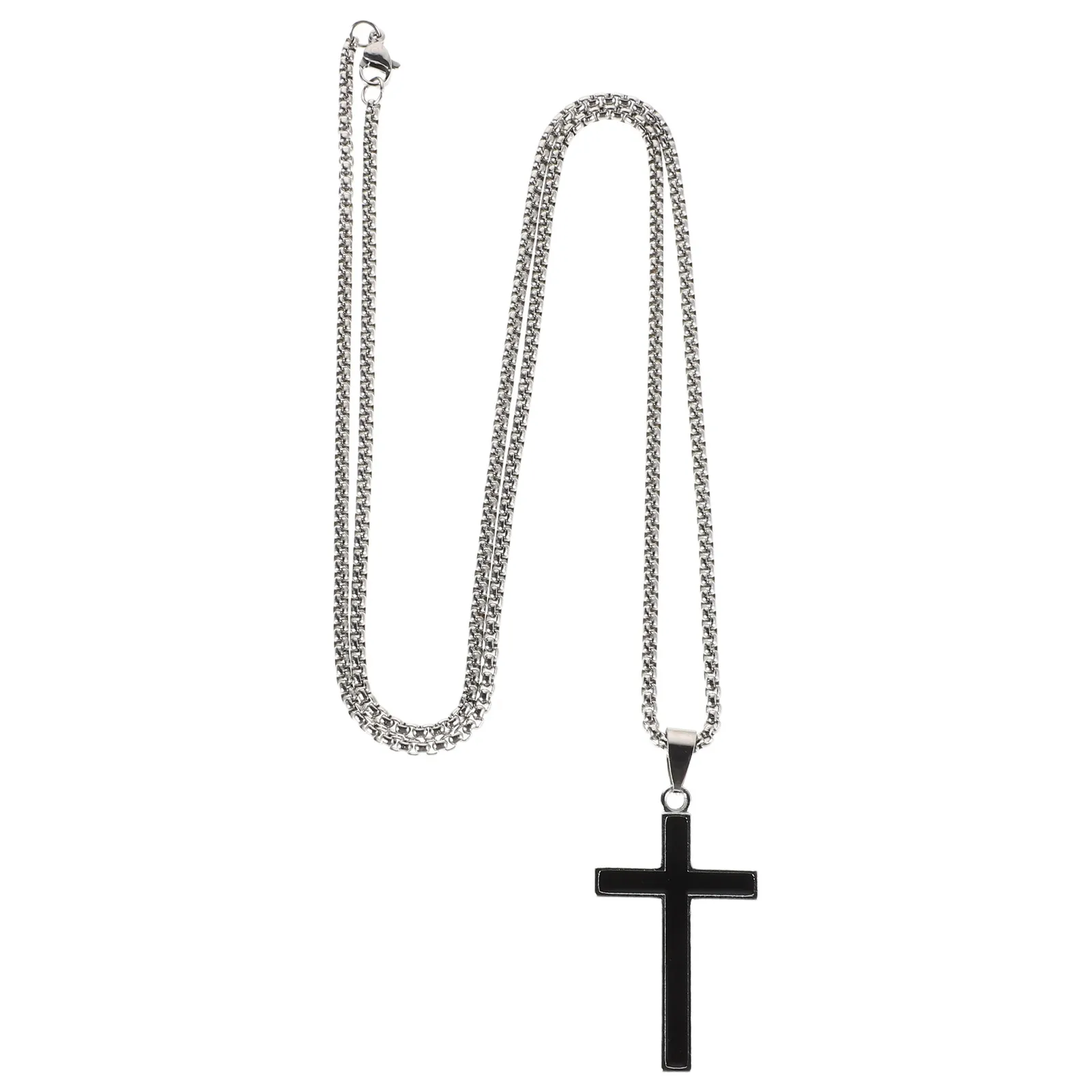 الصليب سترة سلسلة كبيرة قلادة قلادة عطلة مجوهرات الهيب هوب مكتنزة التيتانيوم الصلب الصليب عبر سلسلة النساء الرجال