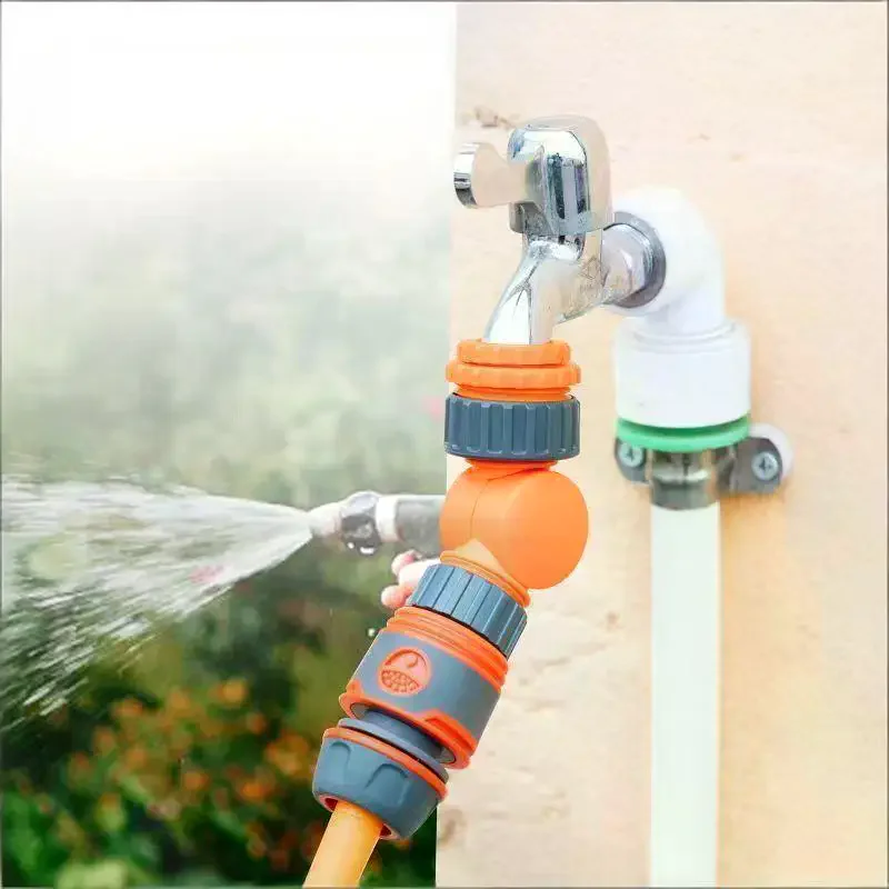 Non-Slip Garden Hose Faucet Adapter Universal Quick Connect Leak-Proof Hose Connector for Yard Watering Pet Bathing