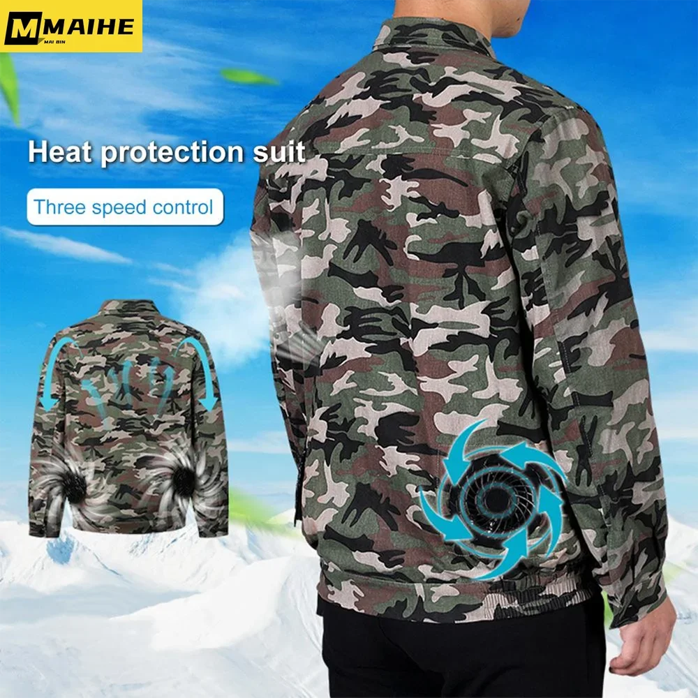 

Summer Cooling Fan Jacket USB Charging Cooling Smart Air-cooled Jacket Outdoor Cooling Fan Clothes Air Conditioning Working Coat