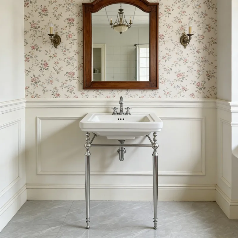 European retro bracket wash basin floor-to-ceiling washbasin French bathroom cabinet washbasin cabinet group