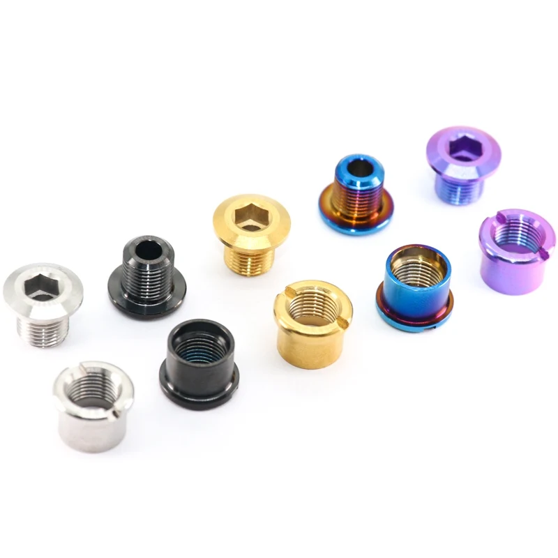 مسمار قرص أسنان من سبائك التيتانيوم TC4، قرص أسنان دراجة الطريق الجبلية، قرص واحد، مسمار قرص مزدوج، برغي قرص أسنان ثابت