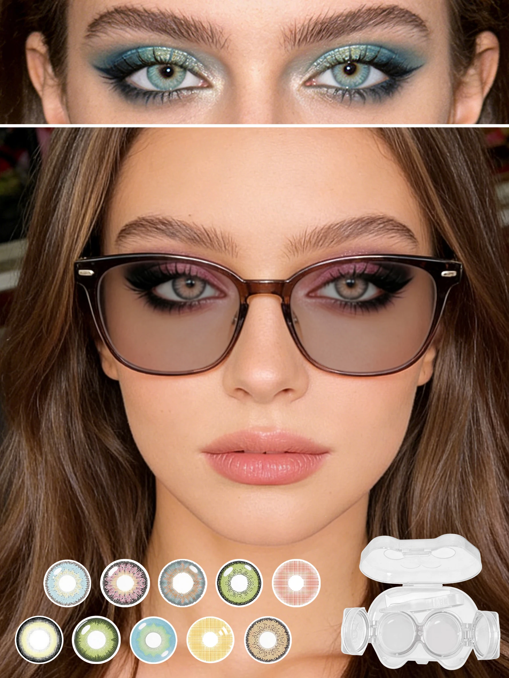 

10 color fashionable and colorful eye styling pieces with multiple patterns, natural color rendering, daily gatherings, universal beauty accessories