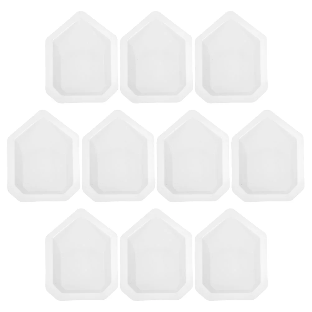 10 Pcs Liquid Weighing Vessel Tray Laboratory Boats Plastic Dishes Labs Supplies