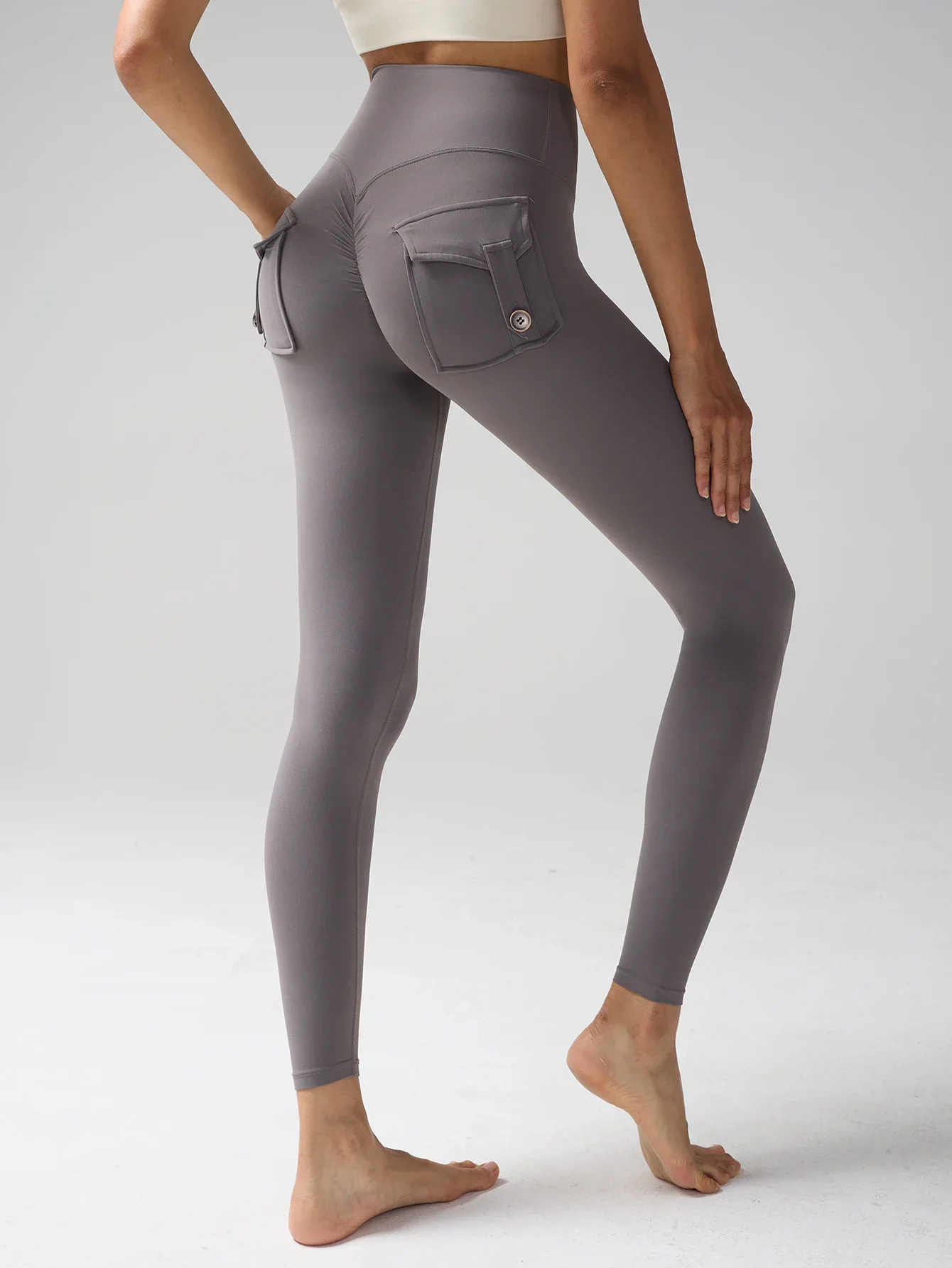 Neueste High-Waist Yoga-Hose für Damen mit hoher Elastizität, Taschen, Po-Lifting-Effekt, für Radfahren, Laufen, Fitness, Outdoor-Sport und Yoga