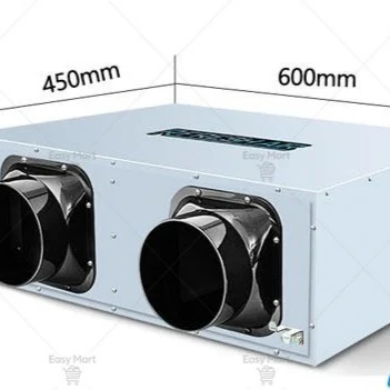 Residential Fresh Air Ventilation System with Whole-House Heat Recovery Unit Dual-Flow Supply and Exhaust Fresh Air Unit