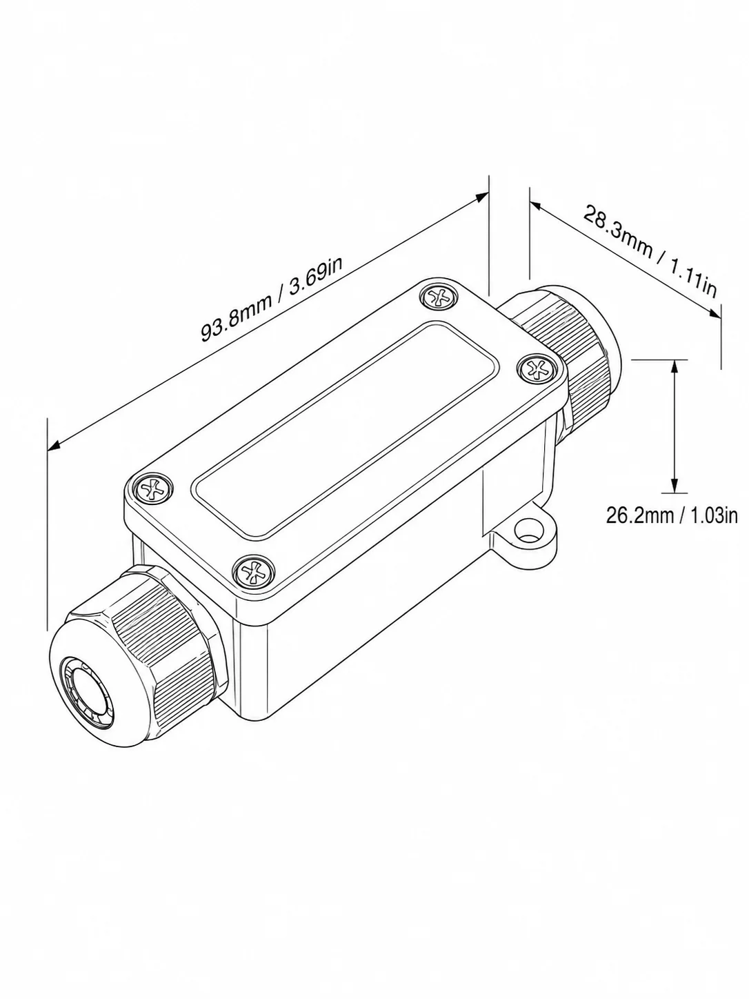 IP68 Waterproof Inline Junction Box 3 Pole Electrical Cable Connector Lever Terminal 32A 12-28AWG Outdoor Lighting Cable Splice image 6