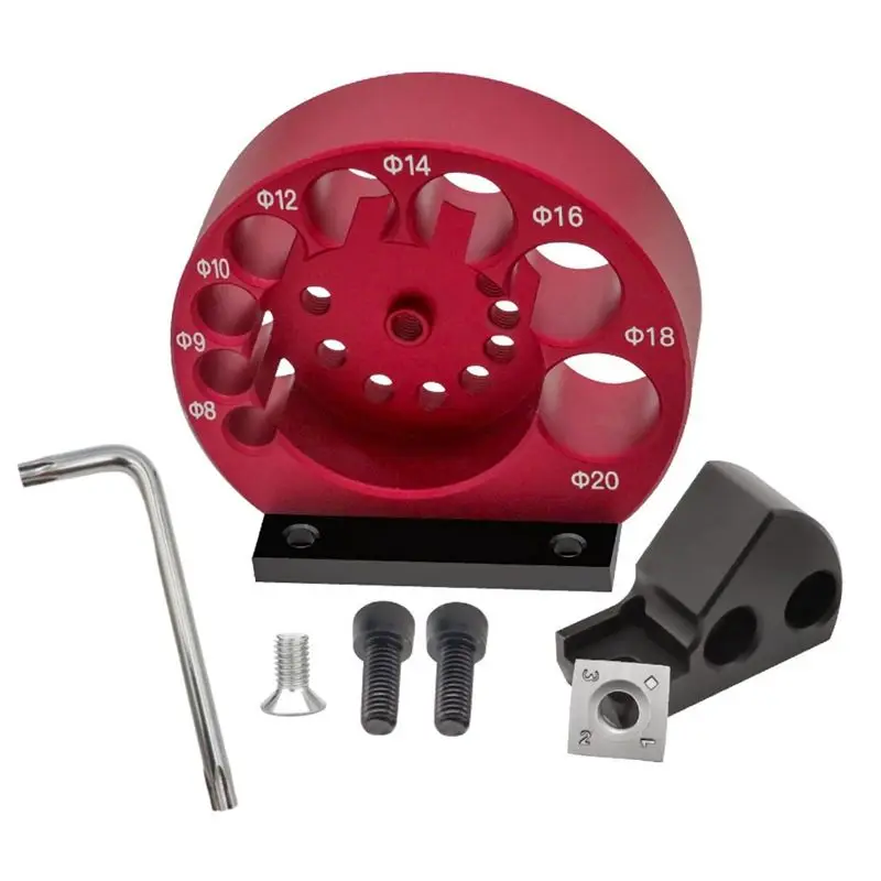 

A84X-Adjustable Drill Dowel Maker Jig 8Mm-20Mm With Carbide Blades Woodworking Electric Drill Milling Dowel Auxiliary Tool Black