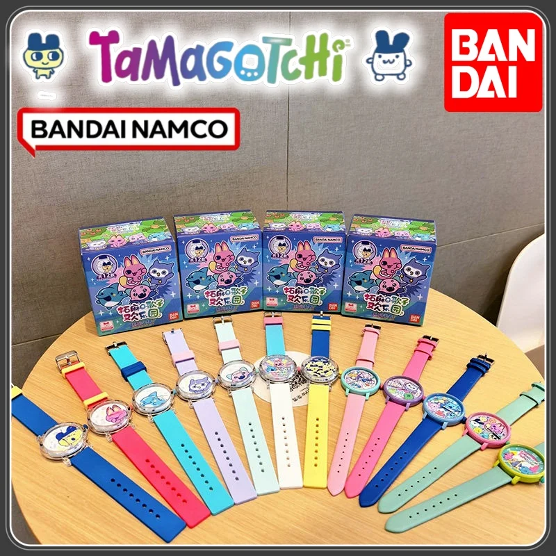Original BANDAI Tamagotchi Paradise Theme Blind Box Mametchi Cat Pattern Wristwatch Anime Collectible Creative Collectibl Gift